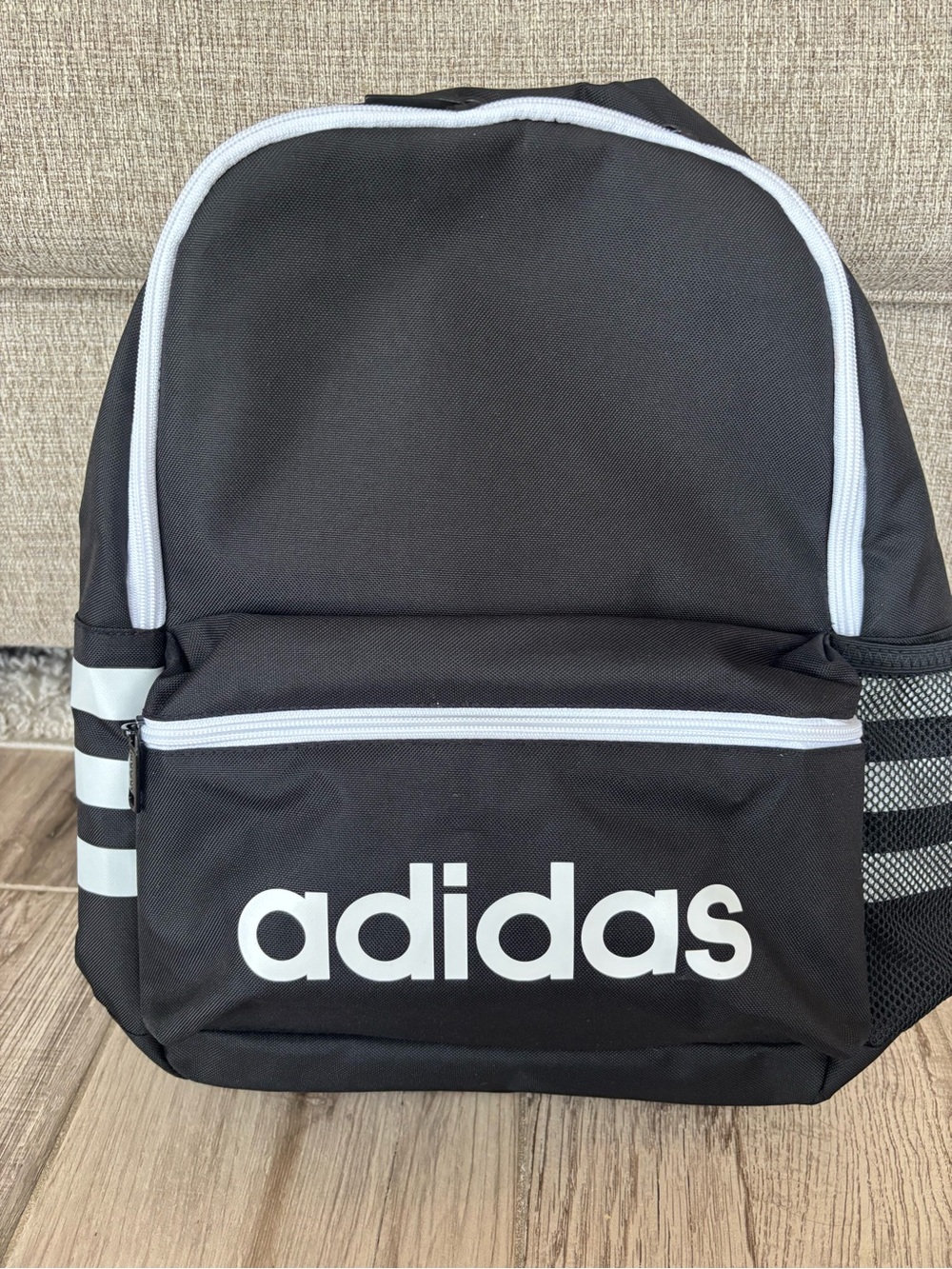 adidas Black and White Logo Backpack new without tags